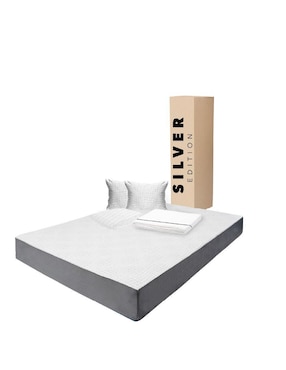Colchón en caja Silver Edition protector, sábana y almohada