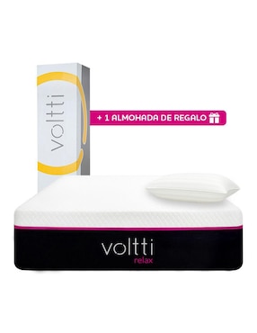 Colchón en caja Voltti relax + set de almohadas