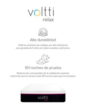 Colchón en caja Voltti relax + set de almohadas