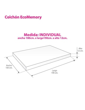 Colchón regular La Fábrica De Espuma individual