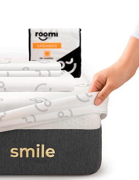 Colchón en caja Roomi smile con sabanas