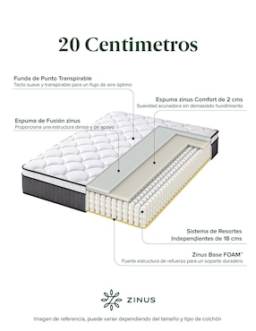 Colchón en caja Zinus hybrid