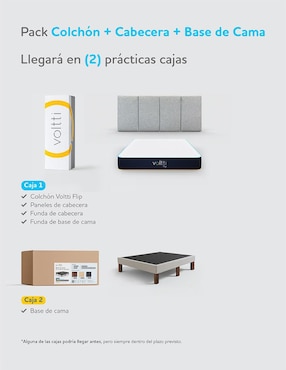 Juego de colchón y box Flip Voltti