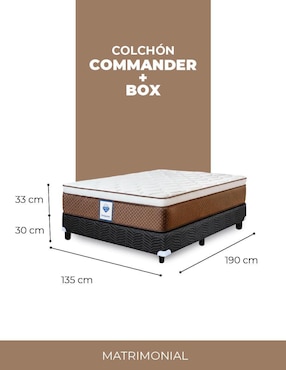 Juego de colchón y box Commander Spring Air