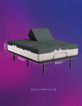 Cama eléctrica Good Vibe Sleep de 3 posiciones