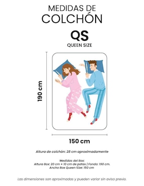 Juego de colchón y box Aries Box Spring Air
