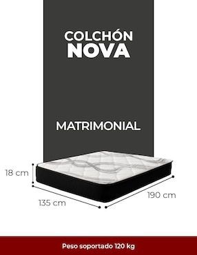 Colchón en caja Atlas Del Descanso Nova Prime