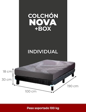 Juego de colchón y box Nova Atlas del descanso