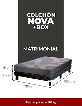 Juego de colchón y box Nova Atlas del Descanso