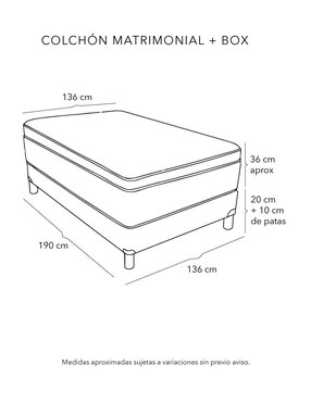 Juego de colchón y box Alaska Box Spring Air