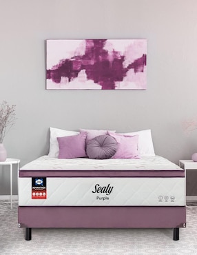 Juego de colchón y box Purple Sealy