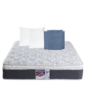 Colchón + Almohadas Y Sábanas Spring Air Marte Confort Medio