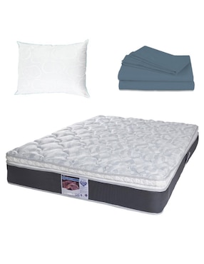 Colchón Spring Air Marte Confort Medio + Juego De Sábanas + Almohada