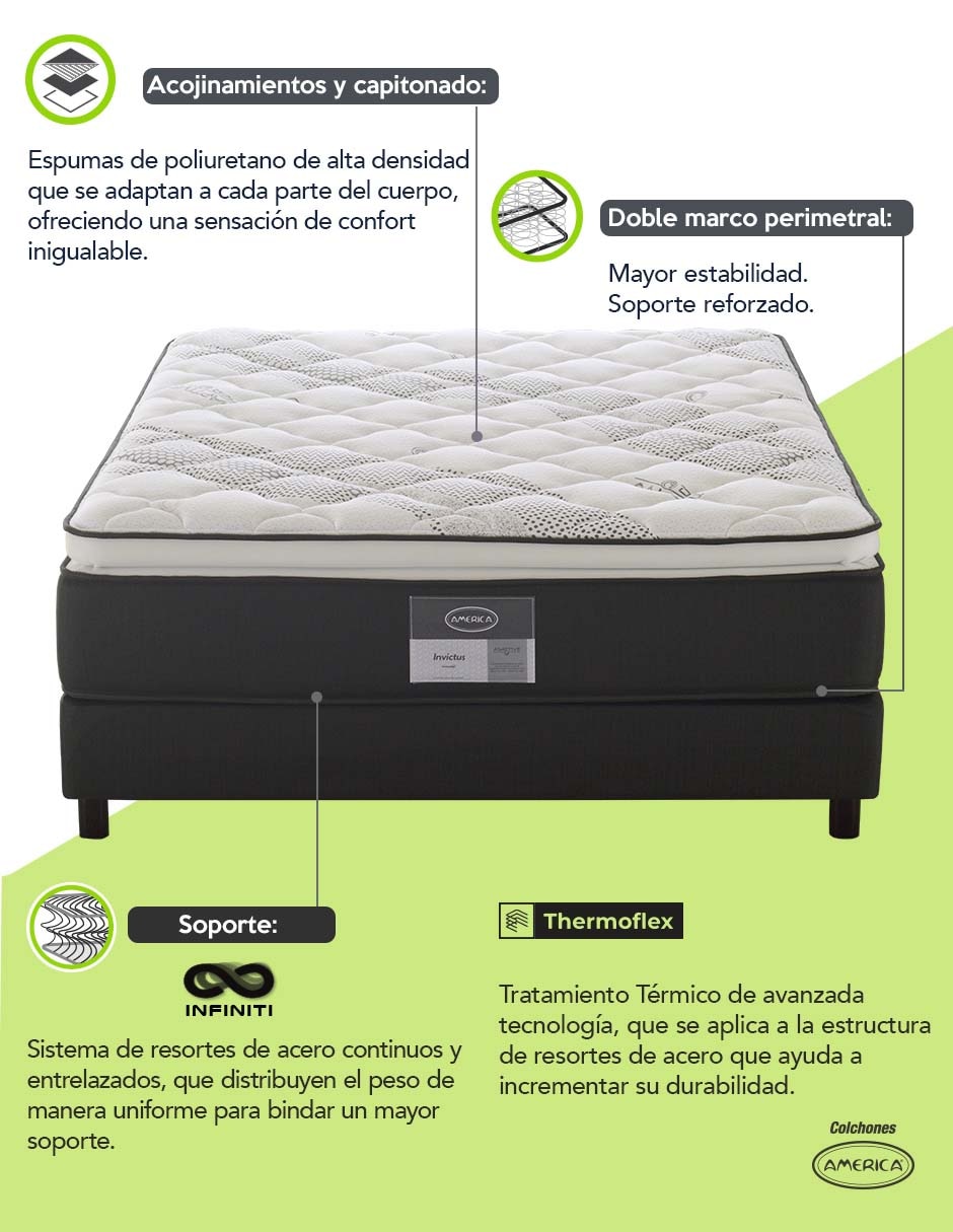 Juego de colchón y box Invictus