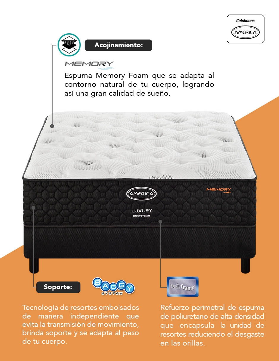 Juego de colchón y box Luxury 2