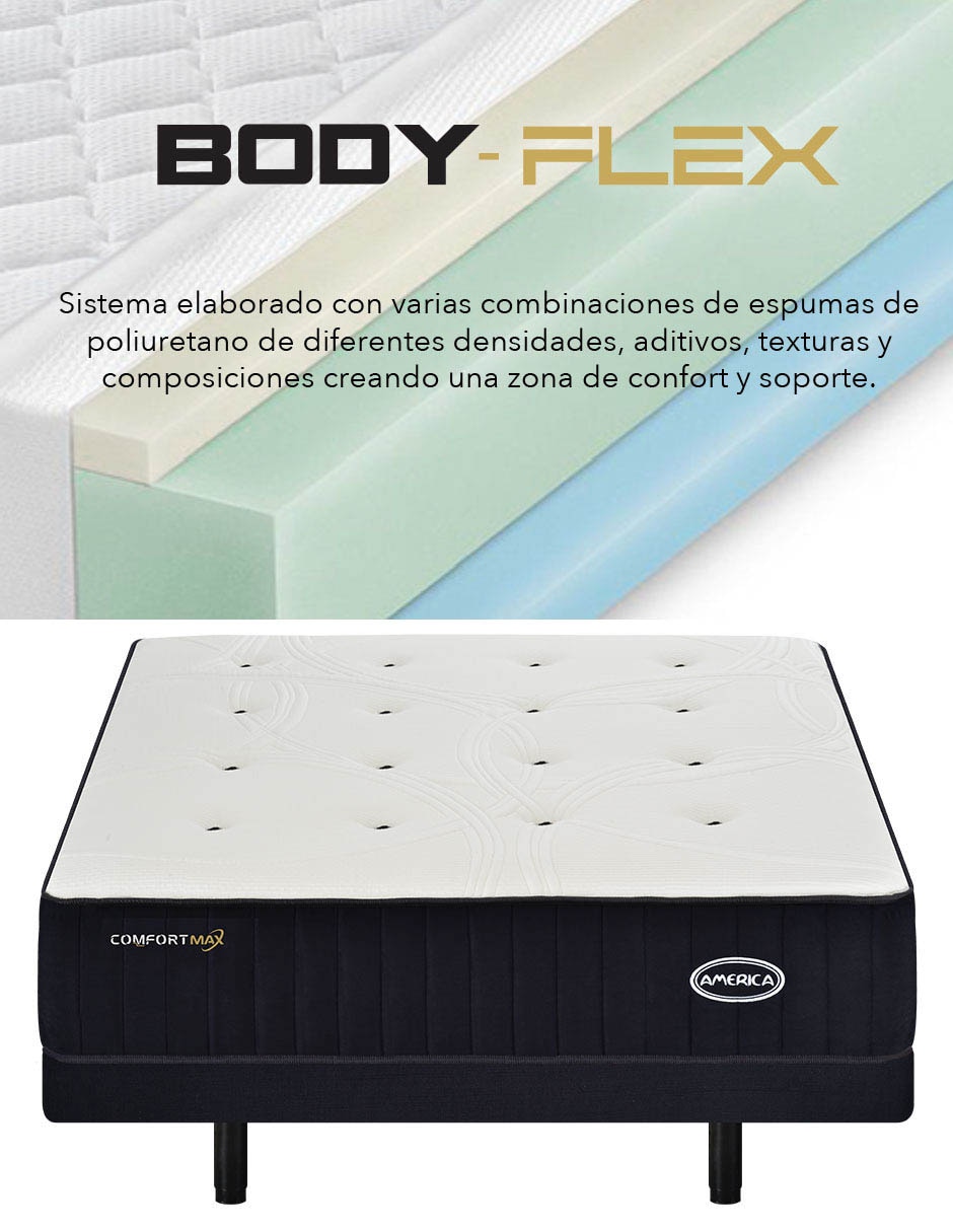 Juego de colchón y box Body Flex 9