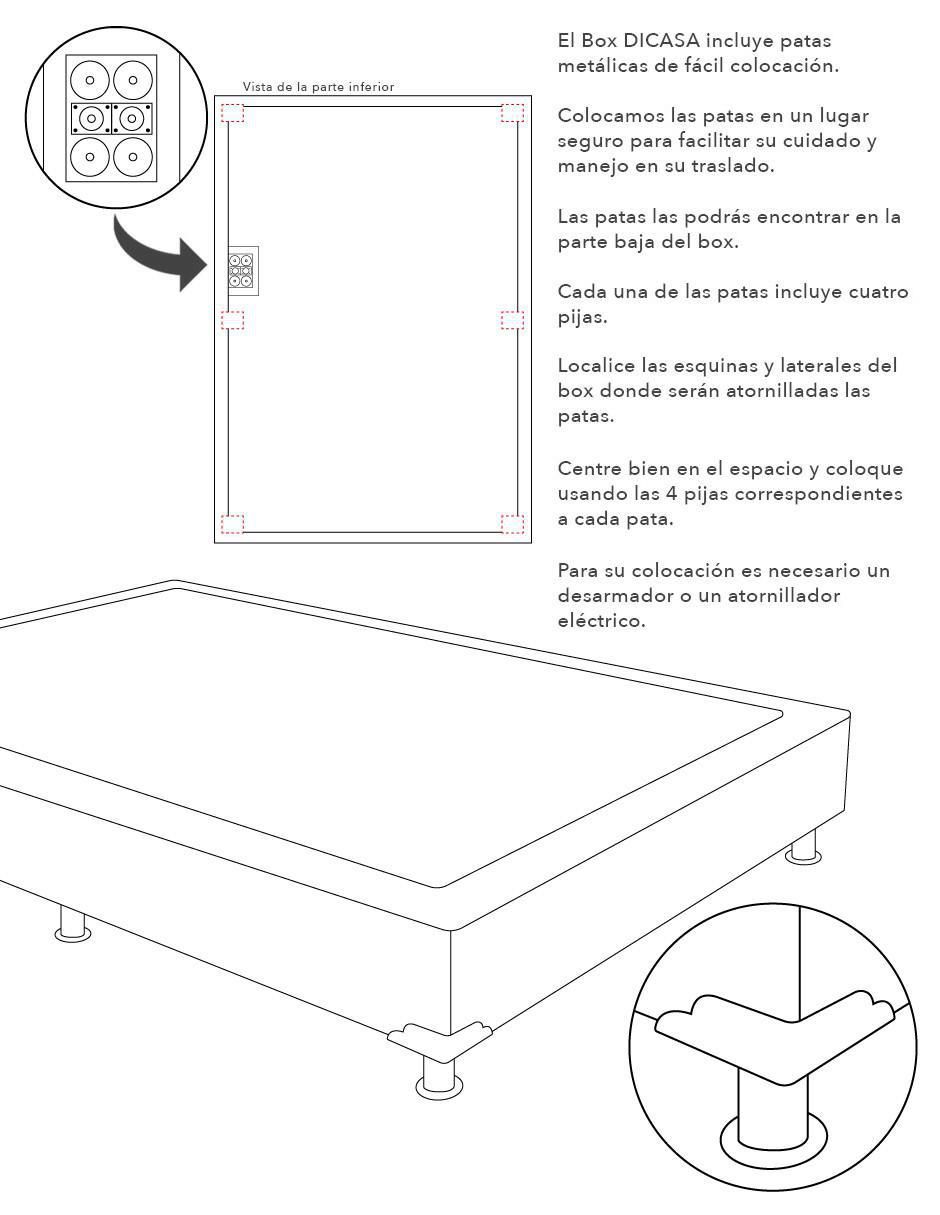 Juego de colchón y box Vail Rivo 8