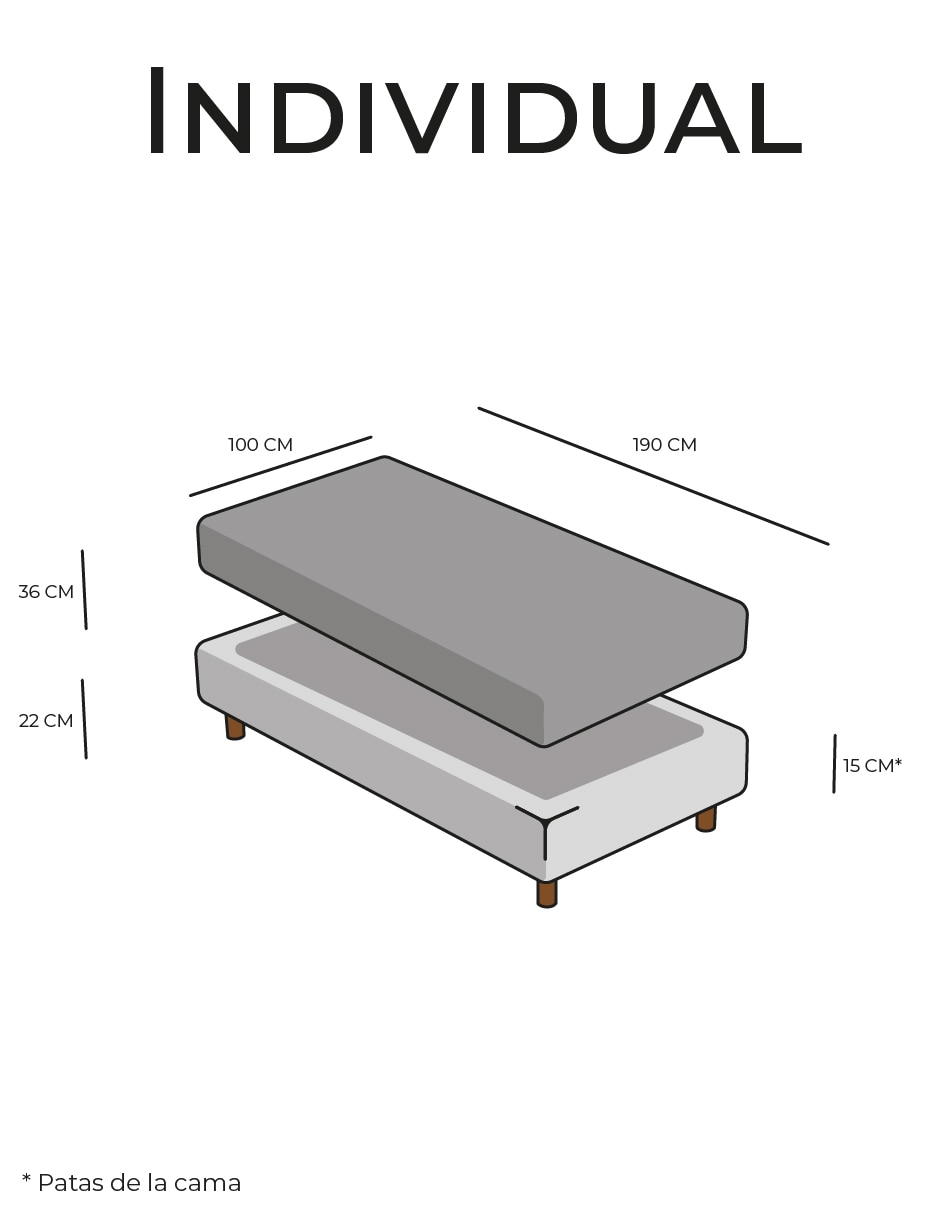 Juego de colchón y box Lounge II 2