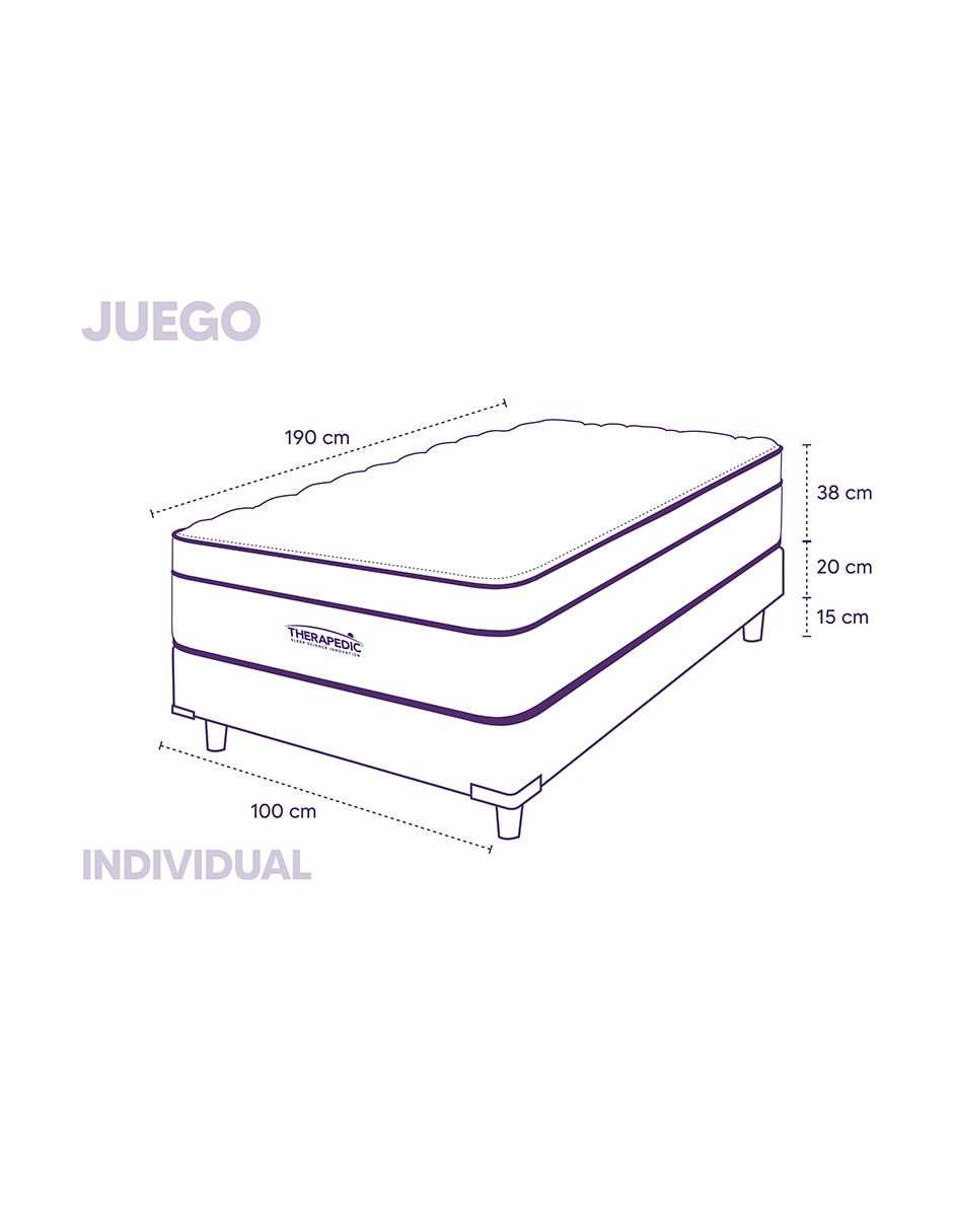 Juego de colchón y box Hermes 2