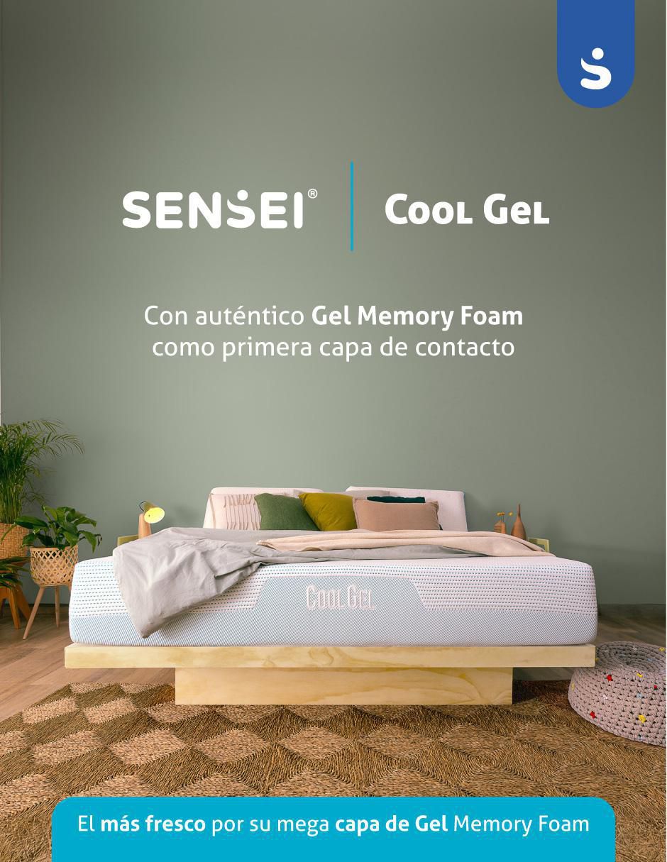 Colchón en caja cool gel memory foam 6