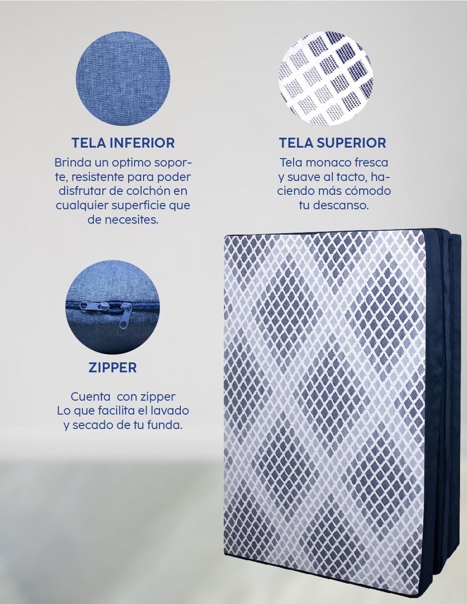 Colchón plegable monaco individual 3