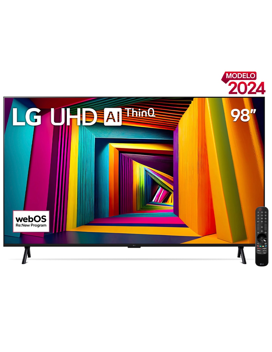 Pantalla Smart TV LG LED de 98 pulgadas 4K/UHD  98UT9050PSA con WebOS con LG ThinQ AI