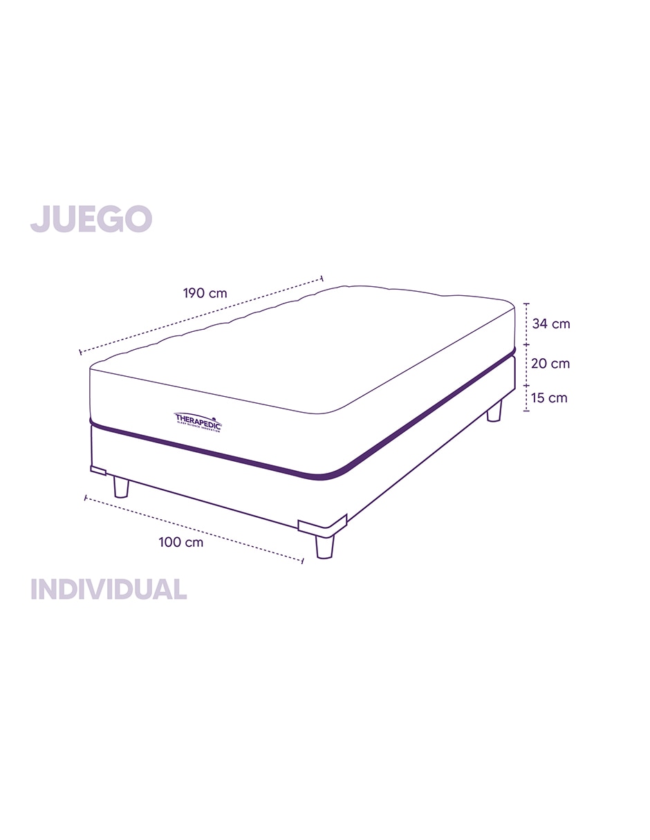 Juego de colchón y box Evan 2