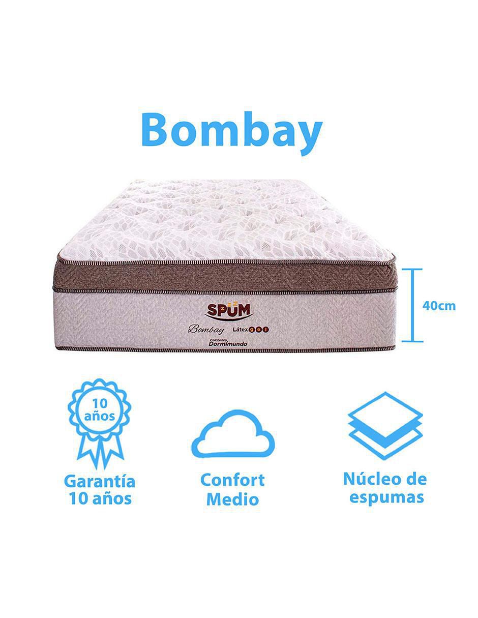 Juego de colchón y box Bombay 7