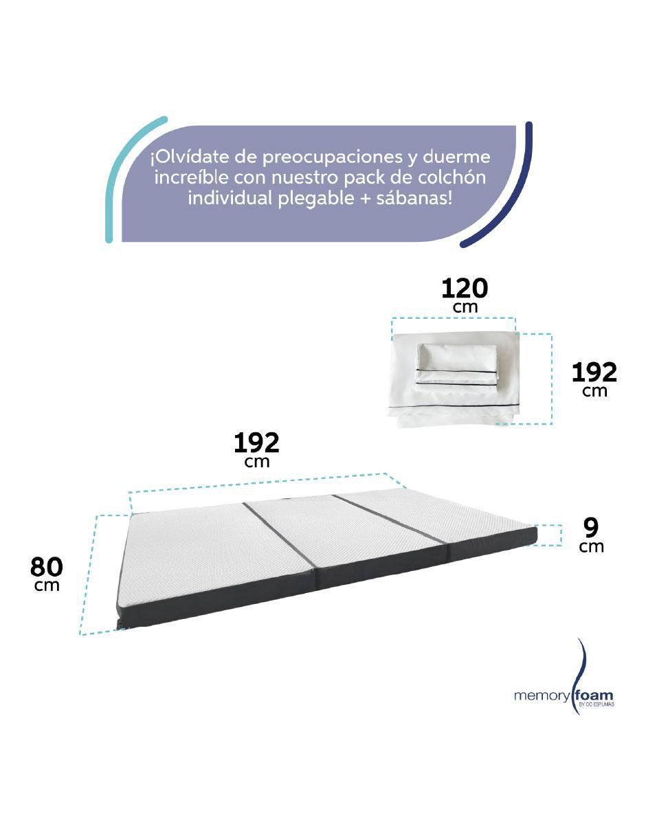 Colchón plegable + sábana