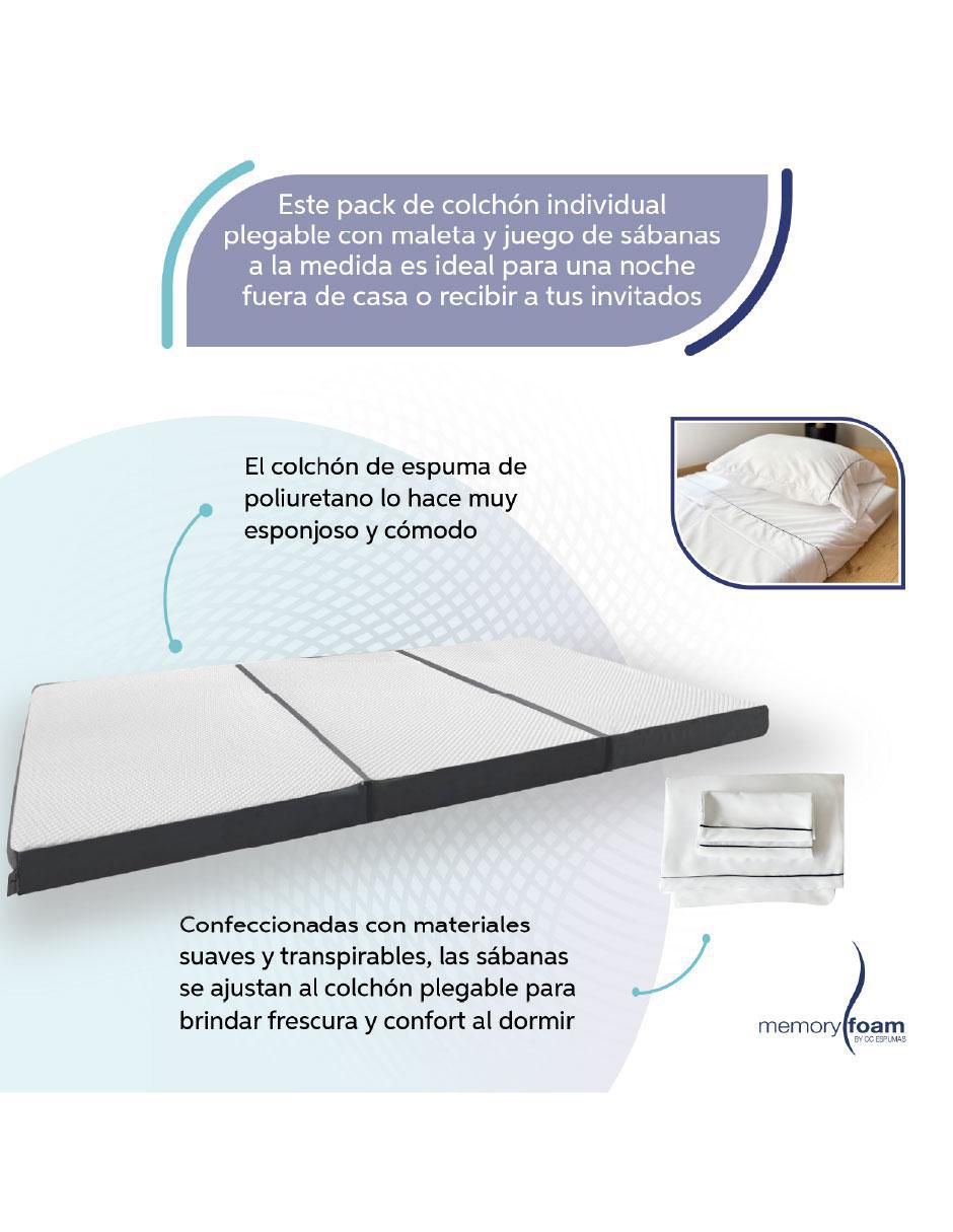 Colchón plegable + sábana