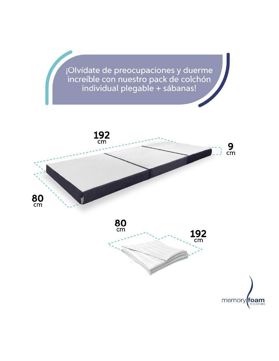 Colchón plegable colchón plegable + protector impermeable 6