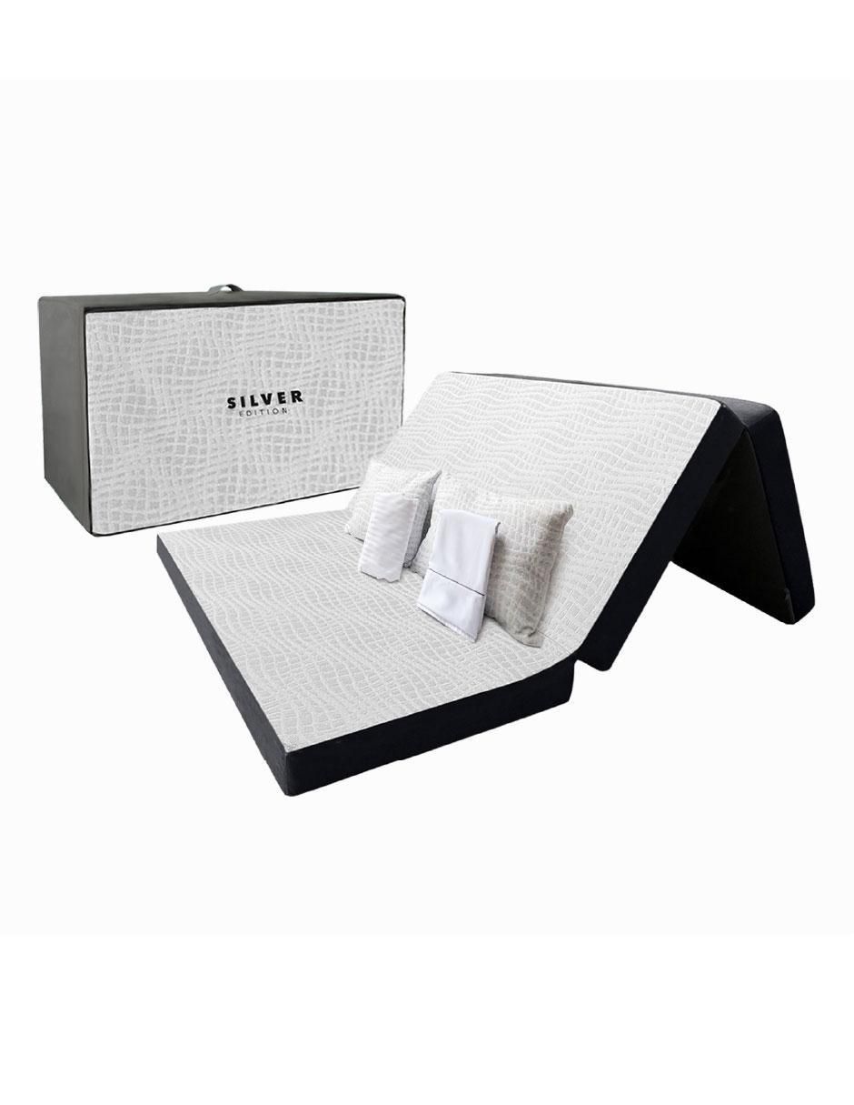 Colchón plegable colchón plegable + sábana + protector + almohada 2