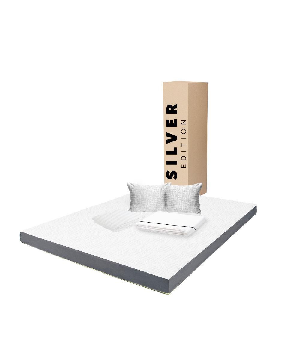 Colchón en caja protector + sábana + almohada