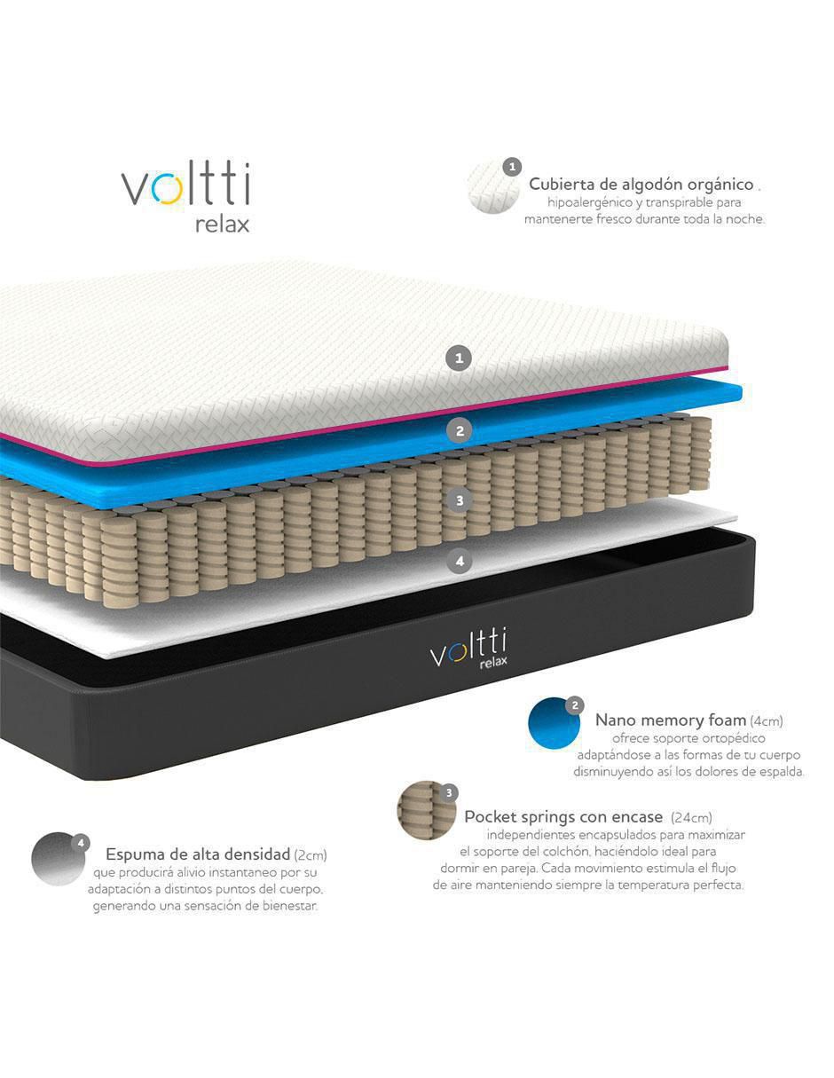 Colchón en caja relax + set de almohadas 4