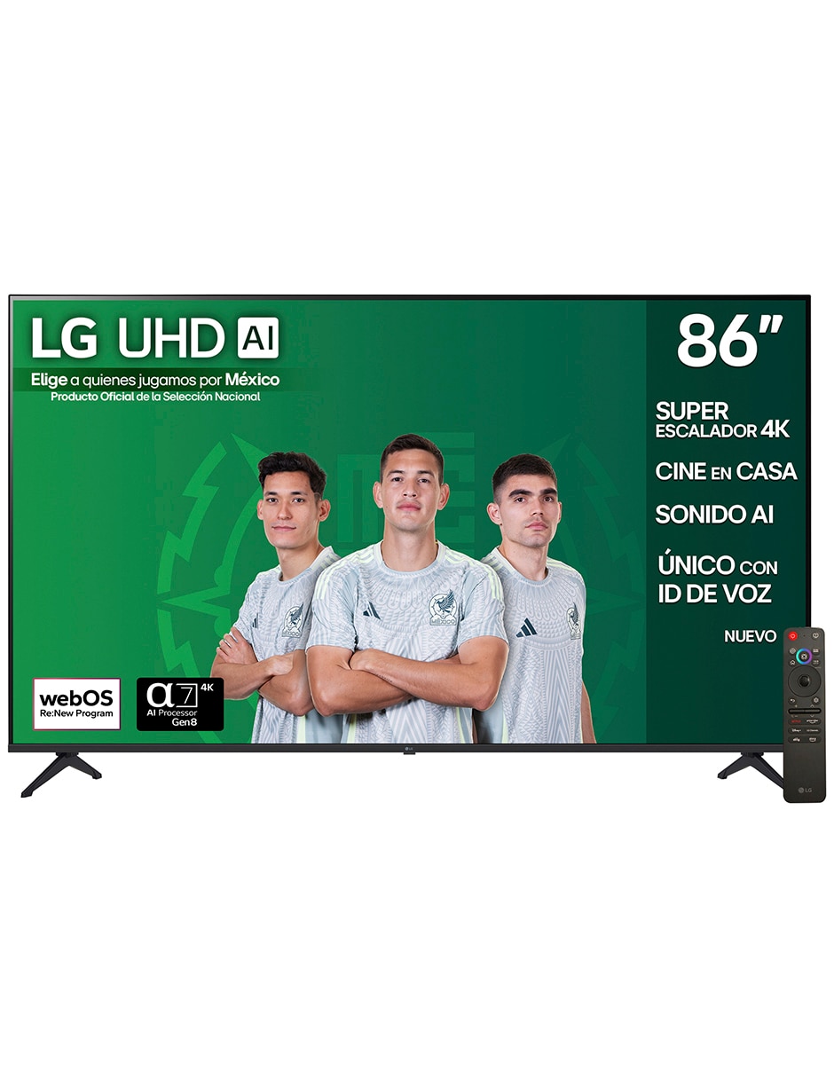 Pantalla Smart TV LG UHD de 86 pulgadas 4K/UHD 86UA8050PSA con AI webOS