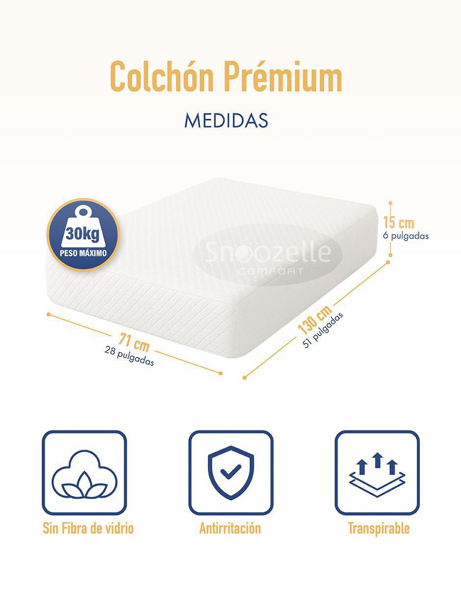 Colchón en caja confort multiconfort 70 x 130 cm 4