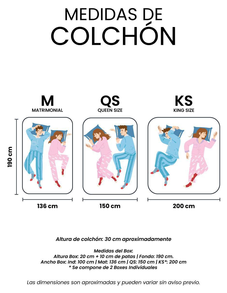 Juego de colchón y box Cantabria Box 7
