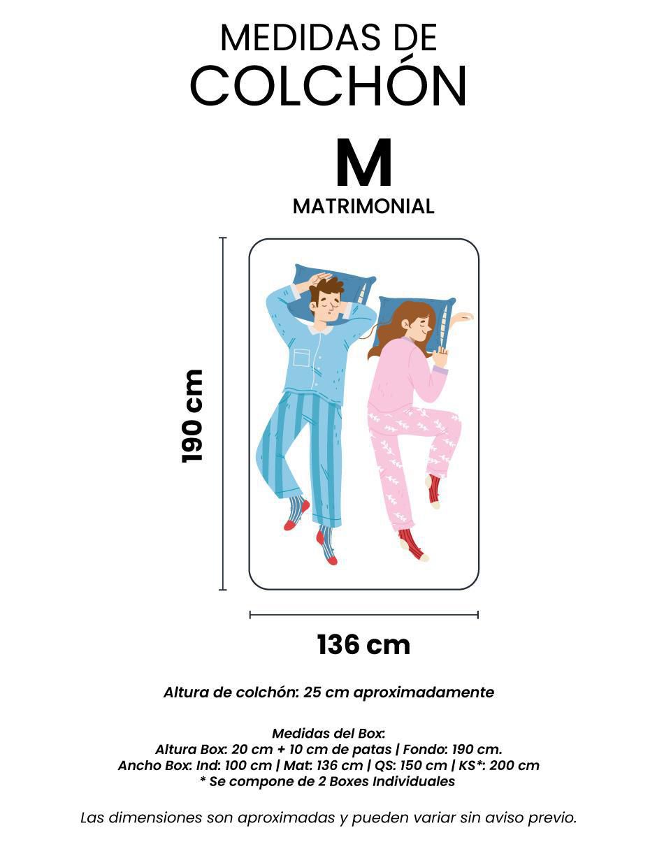 Juego de colchón y box Therapy 8