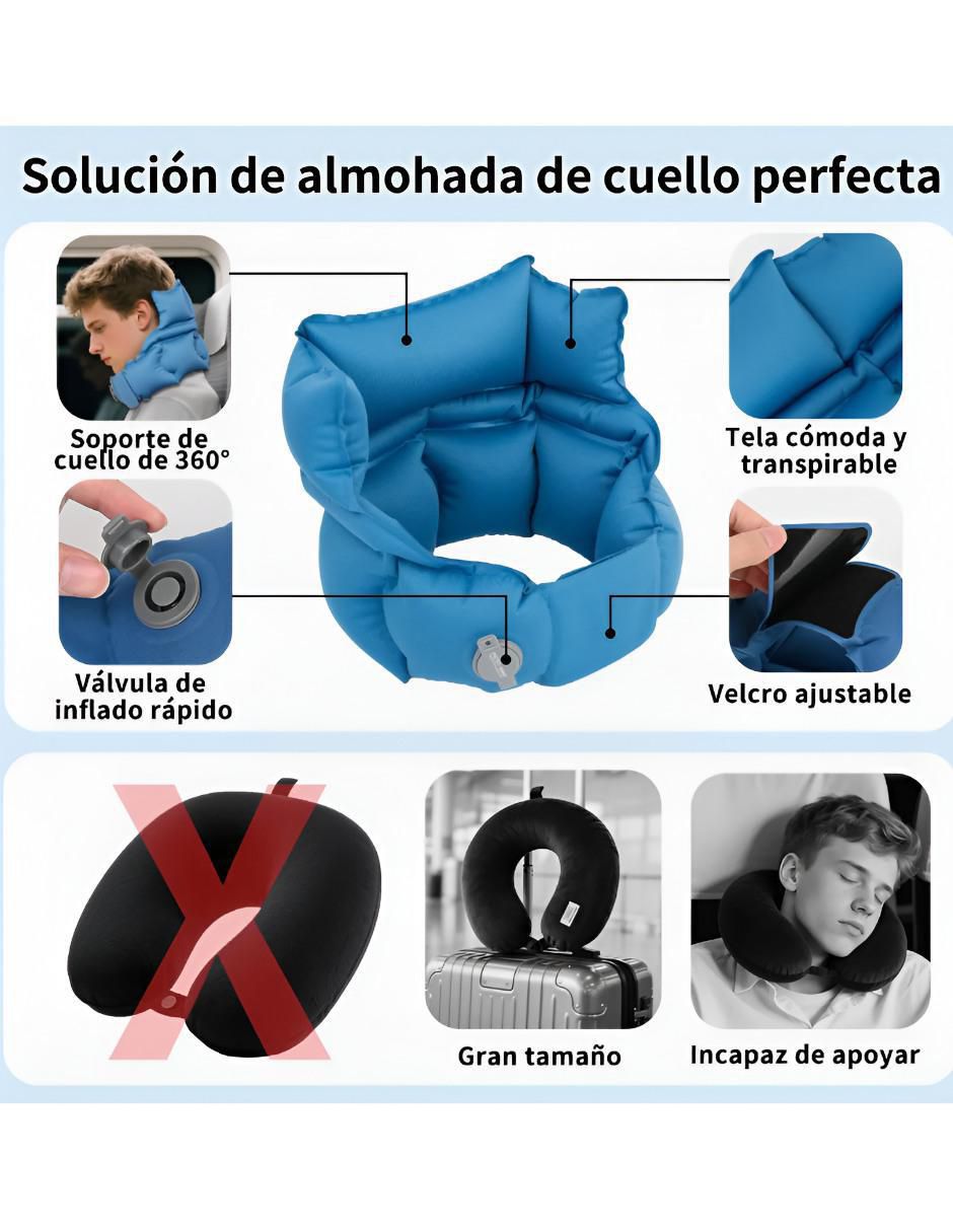 Almohada de viaje inflable 2