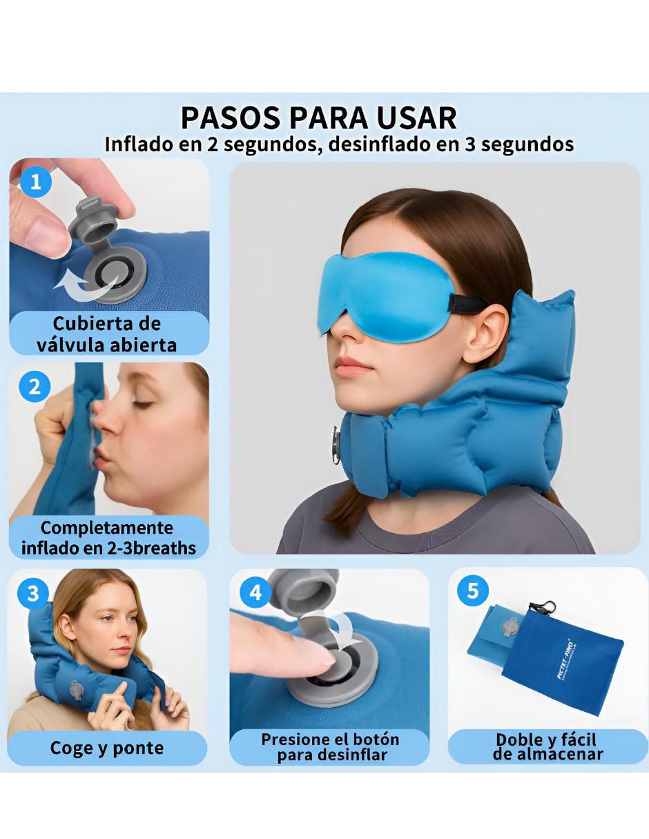 Almohada de viaje inflable 4
