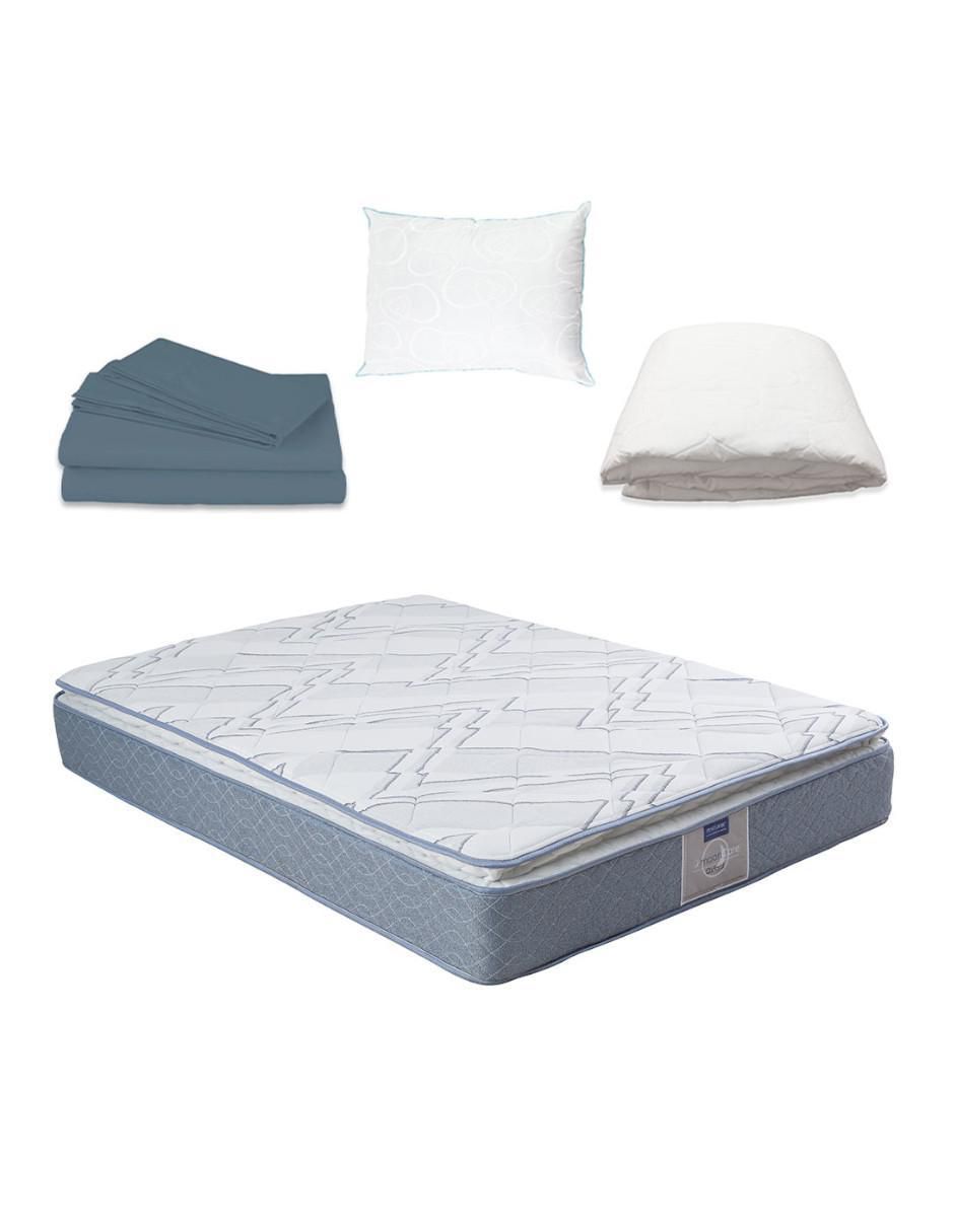 Colchón + sábanas+ protector y almohada Restonic Oxford confort medio